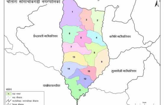 हालको चौतारा साँगाचोकगढी नगरपालिका नक्शा